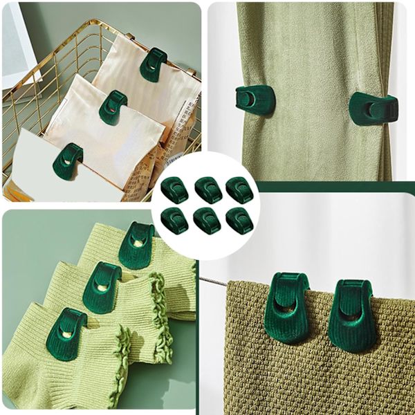 Flockade Mörkgröna Täcke Klipp, 6 St Duvet Insats Klipp, An