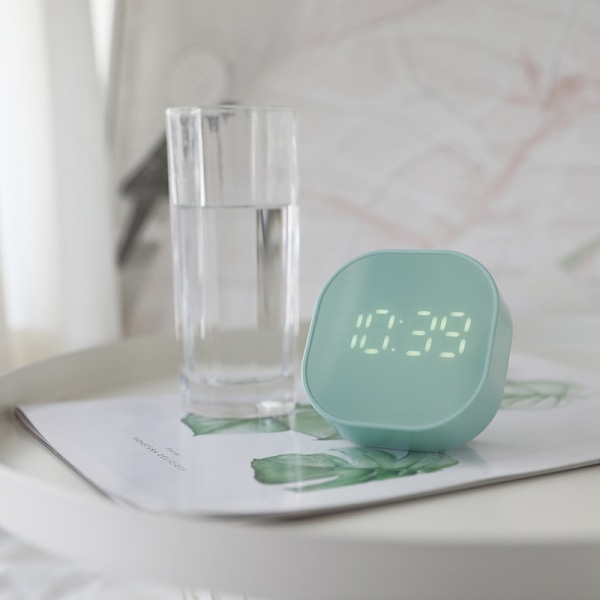 Magnetisk brusevægsur Temperaturvisning med sugekop Køkken og badeværelse Touchscreen timer (Grøn)