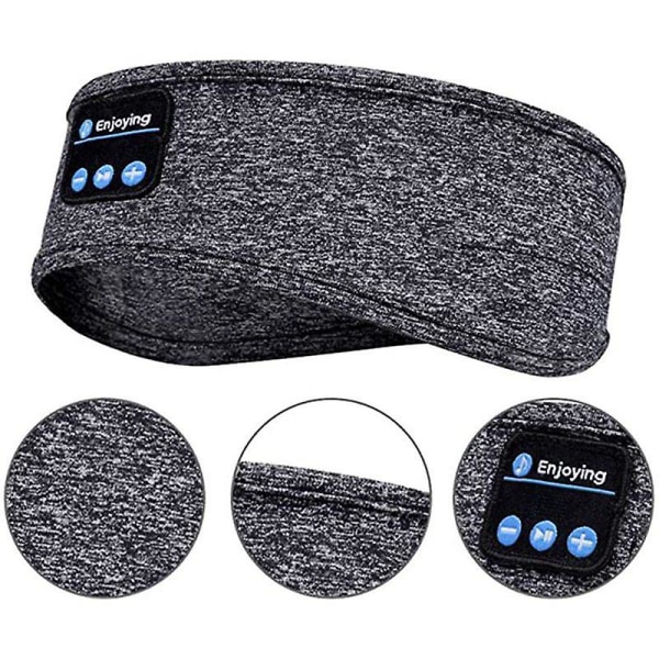 Sömnhörlurar Bluetooth Sportpannband Hörlurar Med Ultra-tunna Hd Stereohögtalare Svart