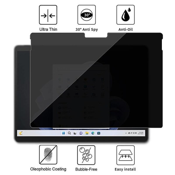 Microsoft Surfacepro9 Anti-peep-film Surface Pro9 13 tum/yta Anti-peep-film [full adhesiv statisk absorption] 45 eller så anti-peep