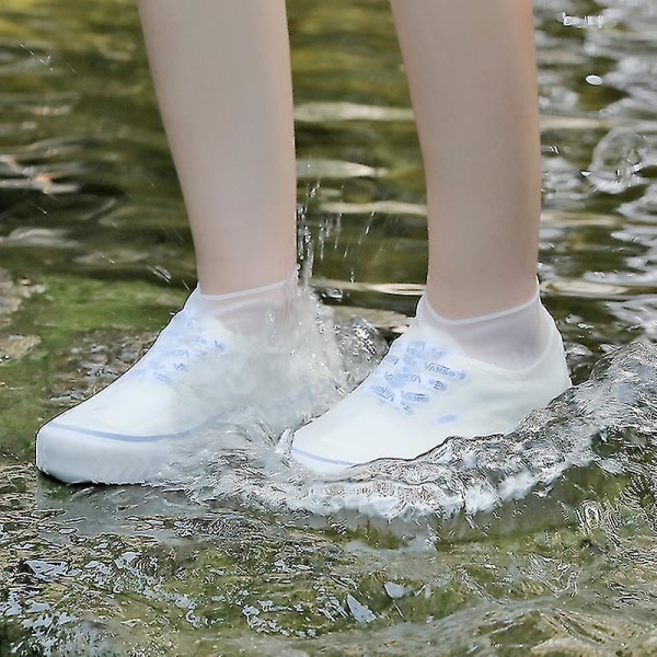 Silikon vattentäta skoöverdrag Halkfria skoskydd Återanvändbar