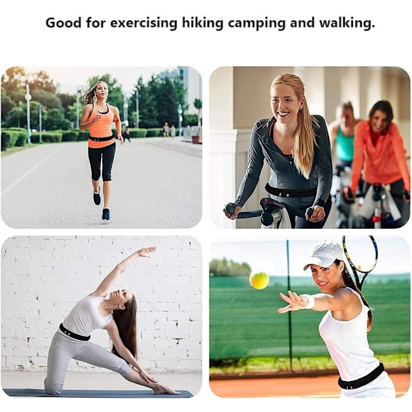 Löparbälte för Män Kvinnor, Löpning Fitness Bälte Utbyggbar Sport
