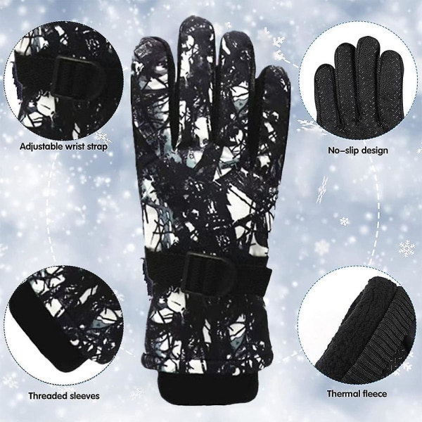 Vinter skidhandskar Vattentäta Vindtäta Snöhandskar Unisex Foder