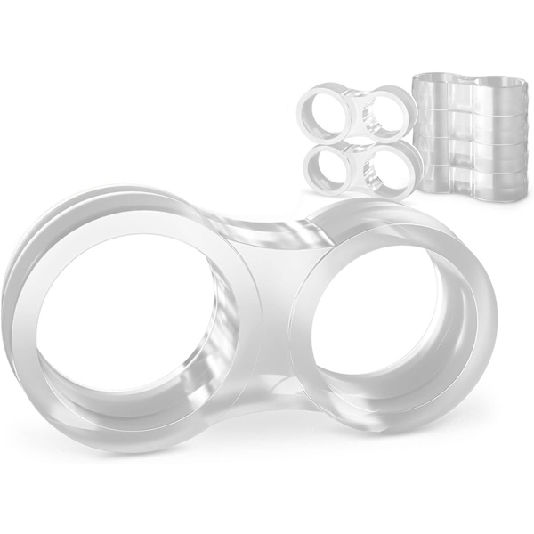 Dørstopper - 6-pakning, transparent, dobbel dørstopper