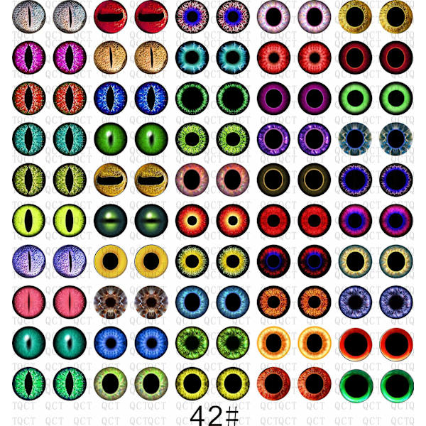 100 st uggla orm ödla djur ögon glas cabochon för lera docka gör skulpturer rekvisita hantverk diy fynd smycken gör (12 mm)