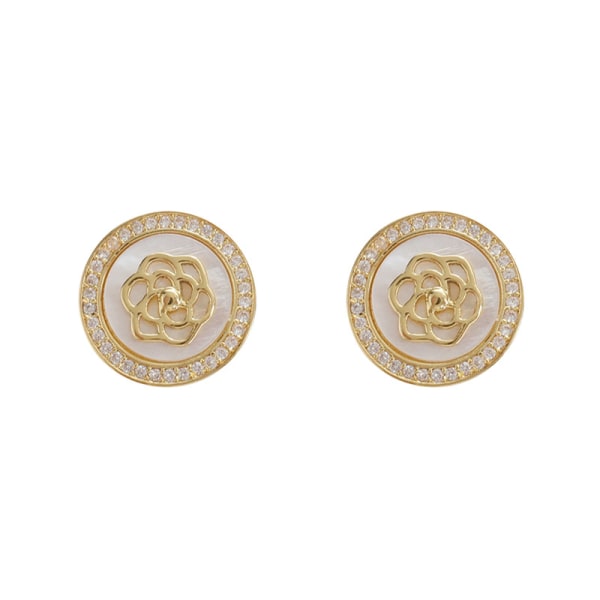 Collier boucles d'oreilles argent sterling chaîne de clavicule pendentif marque ronde orfèrerie vintage
