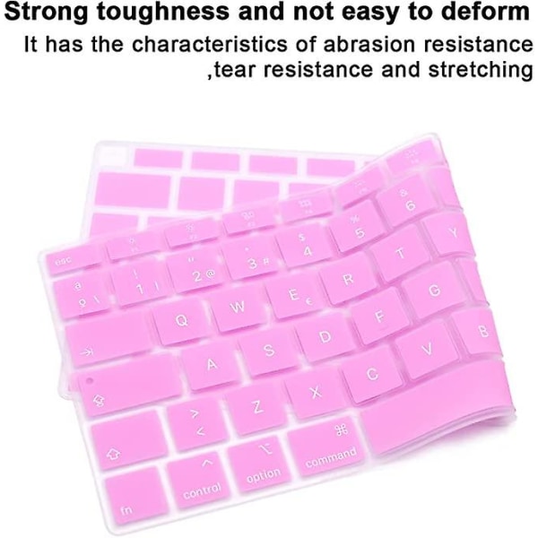 Silikon tangentbordsskydd för Macbook Touch Bar 12 tum skyddande hud（Rosa）