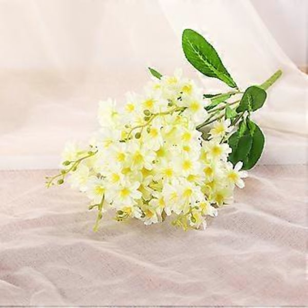 Kunstig hyacint blomsterbuket til boligindretning (hvid)