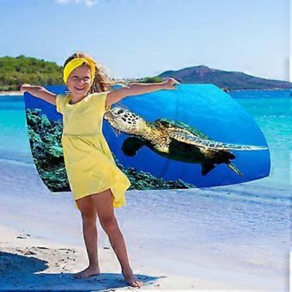 Mikrofiber Strandhandduk Superlätt Färgglad Badhandduk Sandtät Strandfilt Multifunktionell Handduk för Resor Simbassäng 30x60 Tum