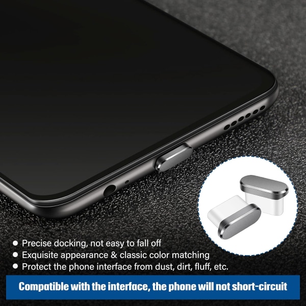 4 kappaletta (harmaa) Usb C -pölypistokkeet Type-C pölysuoja yhteensopiva