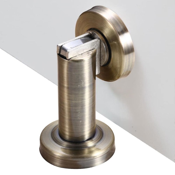 Magnetisk dörrstoppare, rostfritt stål Borstad dörrhake Modern Solid（Grön brons）