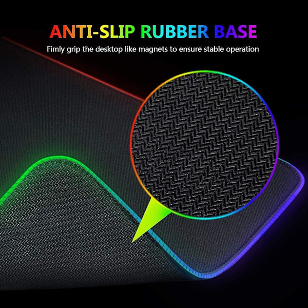 Gaming Mousepad Vandtæt Stor Mussemåtte (800x300x4 Mm) Med Skridsikker Gummibund