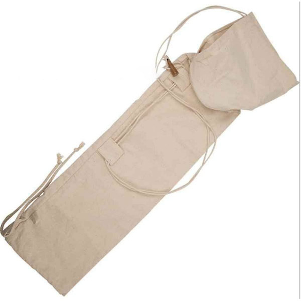 Medeltida retro canvas koger med snören, handvävd koger i rem-stil, bärbar lätt pilbågsförvaringsväska