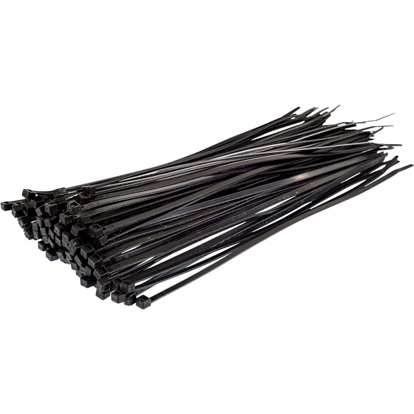 Nyloninen nippuside - 100mm x 2.5mm - Musta - Pieni nippuside - Nippusiteet - 100 kappaleen pakkaus 100mm x 2.5mm