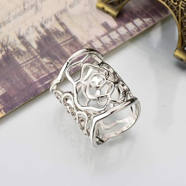 1 stk Skjerf Spenne Hult Rose Skjerf Ring Spenne Pin Bryllup Chic W