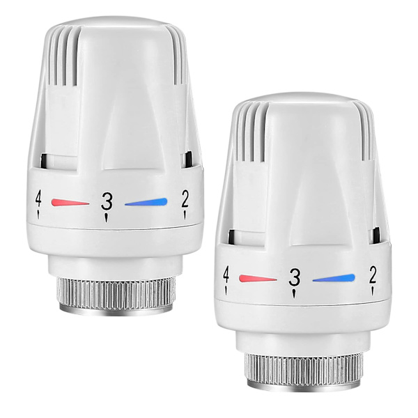 Termostatisk radiatorhuvud, 2 st Trv M30x1.5 Smart radiatortermostat Radiatorventilersättningshuvud