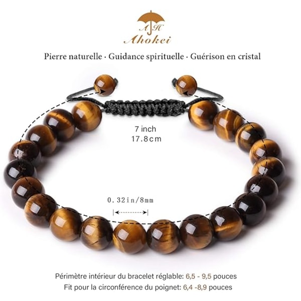 6/8MM Natural Stone Bracelet, Precious Stones Bracelet Woman Genu