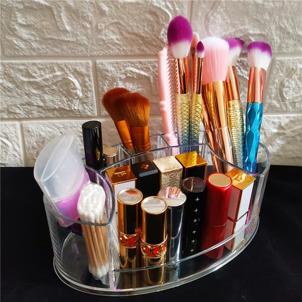Glas og Metal Makeup Penselholder - Makeup Organizer - Penholder