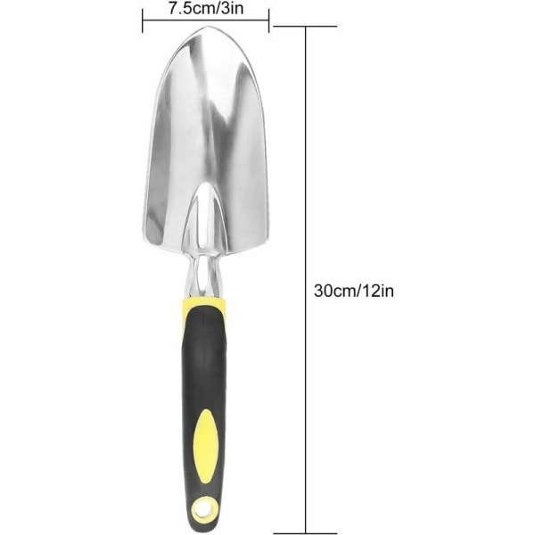 3-delt hagesett, hageutstyr for voksne, aluminium hageutstyr med ergonomisk håndtak, ideelt for luking, løsning, omplanting, poding