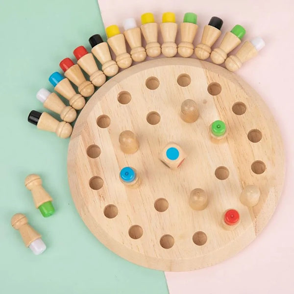 Memory Match Stick Chess, Træspil, Træ Memory Chess, Memor