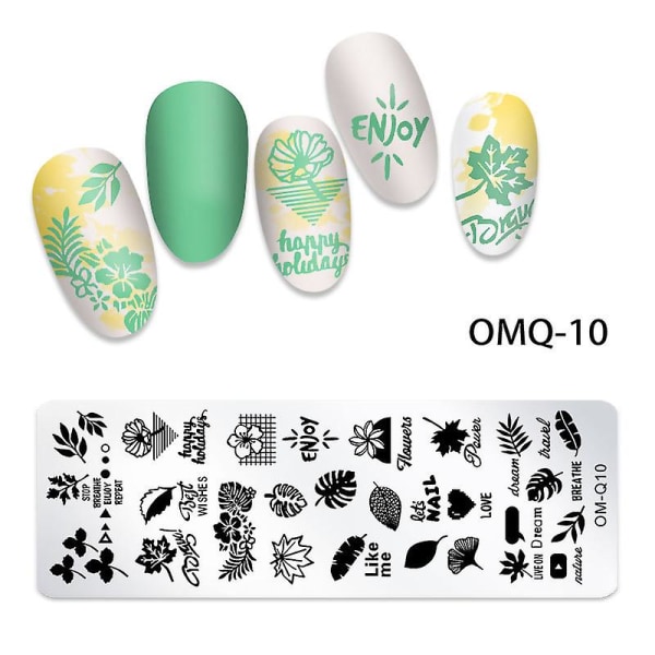 Nail Stamping Plate Stamp Template Nail Image Plate Stencil Diy Printing Stainless Steel Tool（OMQ10）