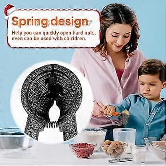 Nøddeknækker til knækning af valnødder og pekannødder med ergonomisk greb, ideel til nødder og hasselnødder