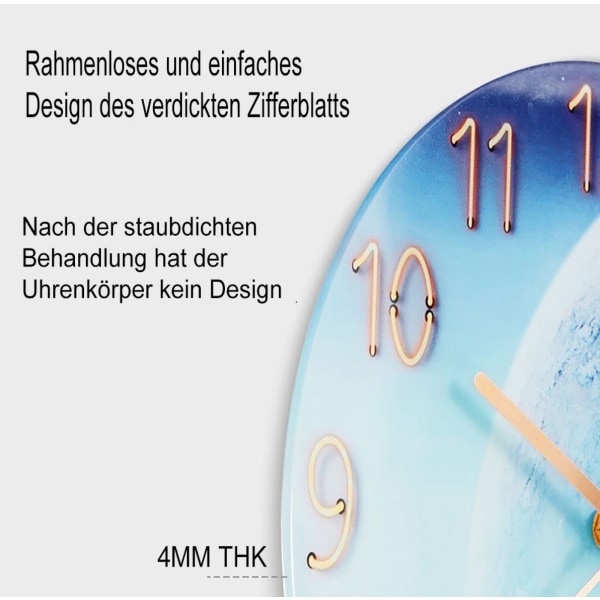 Wall clock Modern style wall clock no tick quiet movement