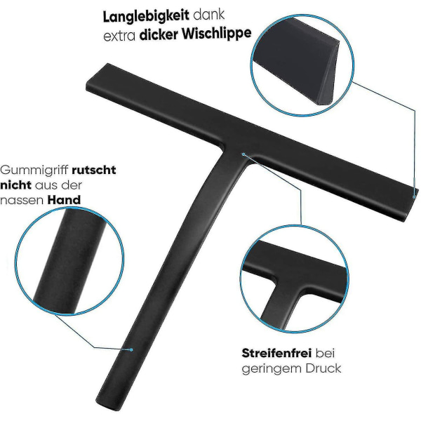 Silikonglasraka med krok Glasraka Silikonfönsterrengöringsverktyg（C）