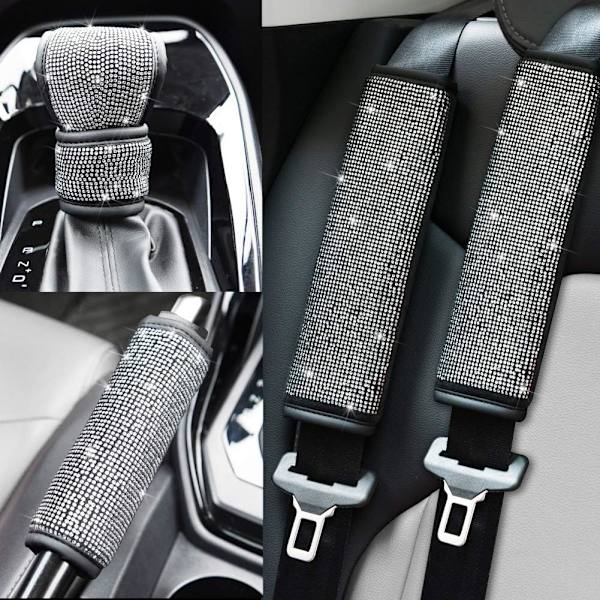 Mjuka sammetssätesbältes axelskydd med Bling Rhinestone sätesbälte