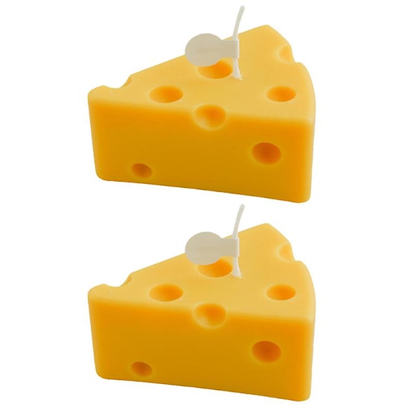 2 st dekorativa ostformade doftljus