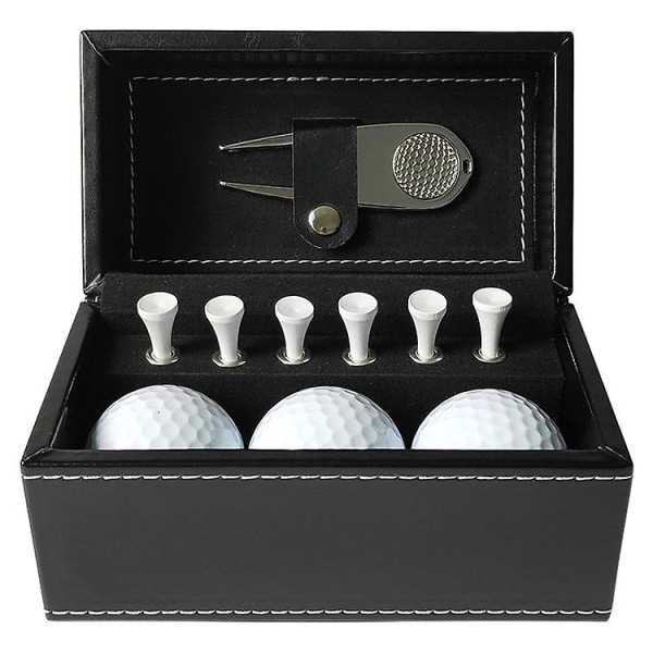 Golf Presentförpackning Träningstillbehör Bollar Golf Tees Och Metall Divot Verktyg