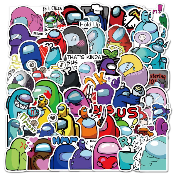 50 pieces of explosive game Among Us graffiti stickers suitcase n
