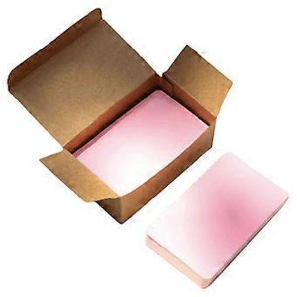 100 ark/æske Besked Seddel Blankt Papirkort Håndskrevne Memo Notekort Bryllupsvelsignelse Lykønskningskort Visitkort PINK PINK