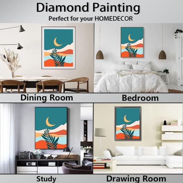 Diamantmaleri-sæt til voksne, diamantkunst til voksne, 5D runde