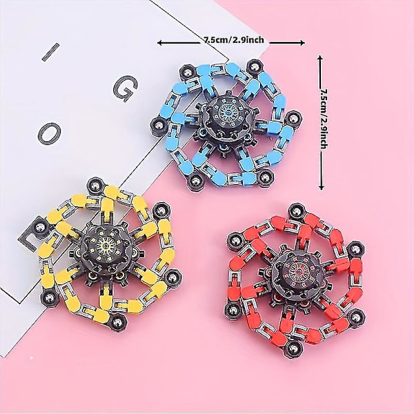 Transformerkedja Robot Fidget Spinner Leksak, Diy Mekaniska Spinners Twister Fingertip Gyro För Barn Vuxna