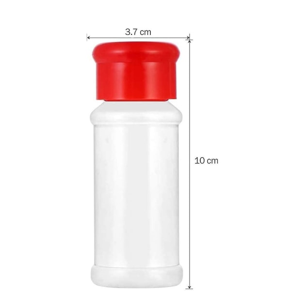 6 st Plast Kryddburk Salt Peppar Shakers Kryddburk Flaskor Behållare med Sifter Lock Lock Lämplig för kök