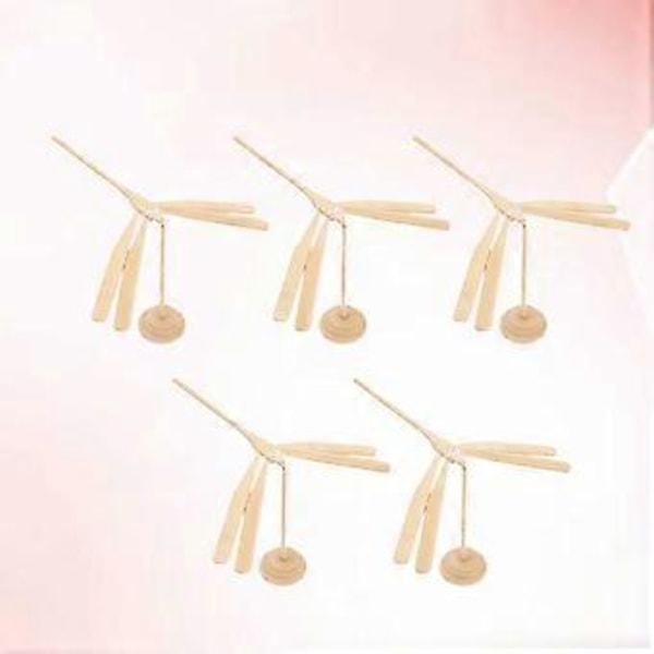5 st Bambu Balans Trollslända Bambu Trollslända Prydnad Hantverk Bambuleksaker Ornament