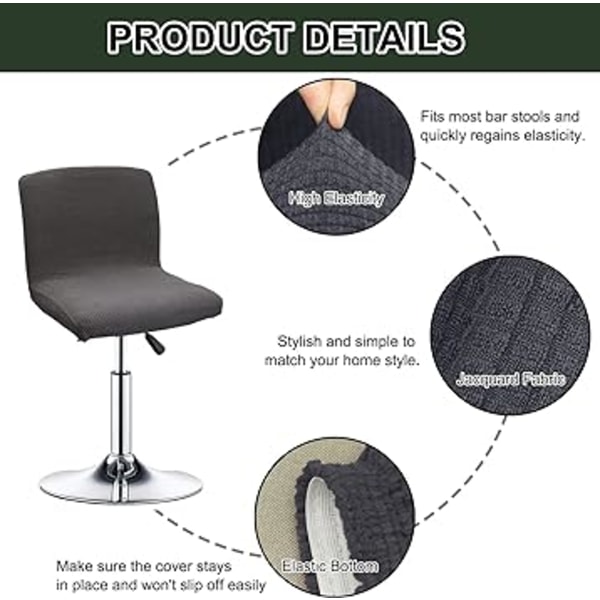 1 stk. Elastisk barstolbetræk, Spandex Jacquard stof bar