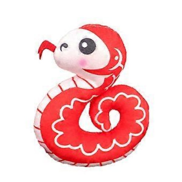 Täytetyt eläimet Uudenvuoden käärme Halloween kepponen lelu pehmeä käärmehahmo Uudenvuoden käärme kepponen valokuvausstudiossa punainen 12cm Red 12cm