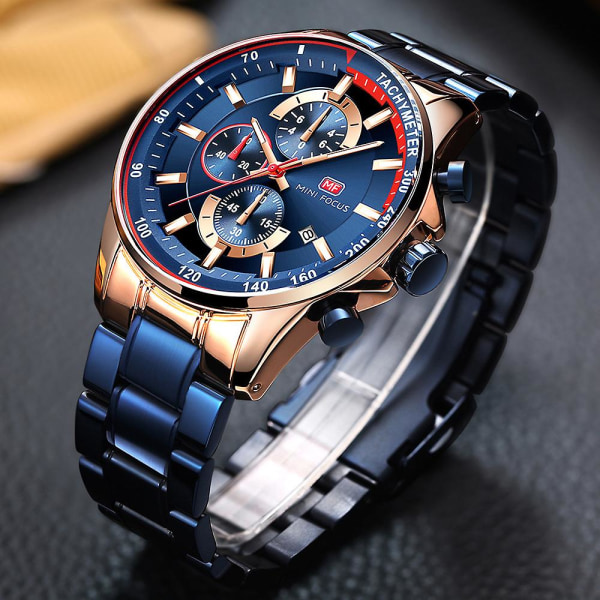 Mini Focus Trend -kvartsikello Luminous vedenpitävä watch Watch (sininen)