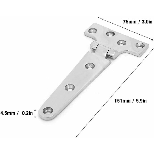 151 75 4,5 mm förtjockad rostfritt stål gångjärn typ typ gångjärnsdörr