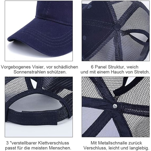 Baseball Cap Unisex Hat, Sporty Baseball Cap Klassisk Ensfarvet Vintag