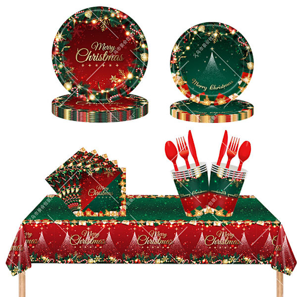Nytt Juletre 137 * 274cm Engangs Julebordduk
