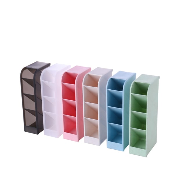 Desktop Organizer, Multifunksjonell Plast Penne Oppbevaringsholder for