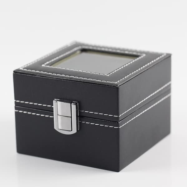 Urboks, ur- og armbåndsboks, sort, urdel og glas 11