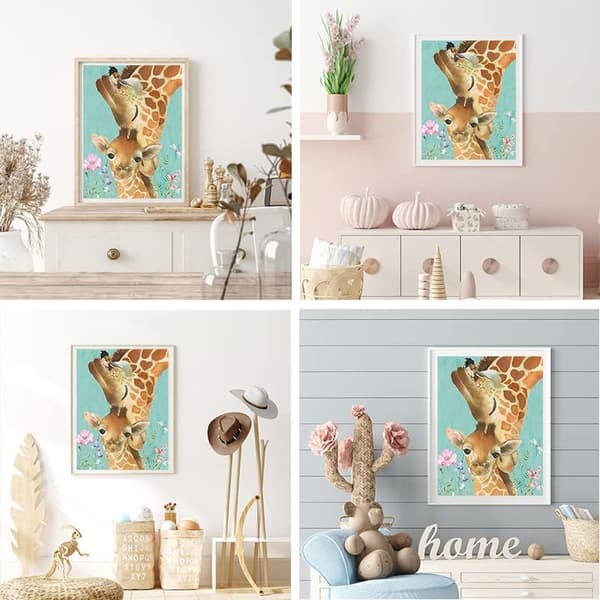 Giraffe DIY Diamond Painting Set, Passer for voksne og barn Di