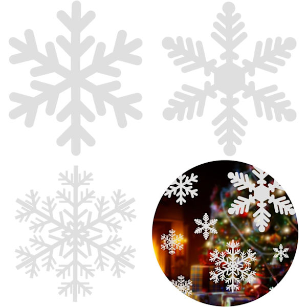 135 snöflinga fönsterdekal statisk avtagbar fönsterdekal klammer PV