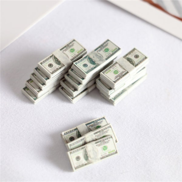 150 Magic rekvisita Mock Dollar Valuta Toy Sedlar Miniatyr Miniatyr Sedlar