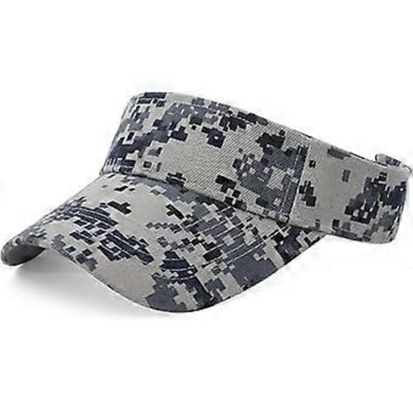 Sommar Solskärm Keps Tryck Sport Tennis Visir Hatt för Kvinnor Flickor Camo Grå Camo Grey