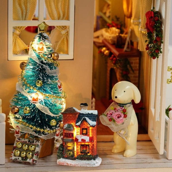 Christmas Village with Lights, LED Christmas Lantern, Christmas D